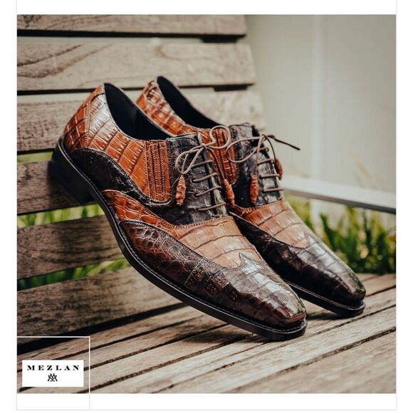 Mezlan Other - Mezlan Dade Crocodile Wingtip Spectator Shoes size 9